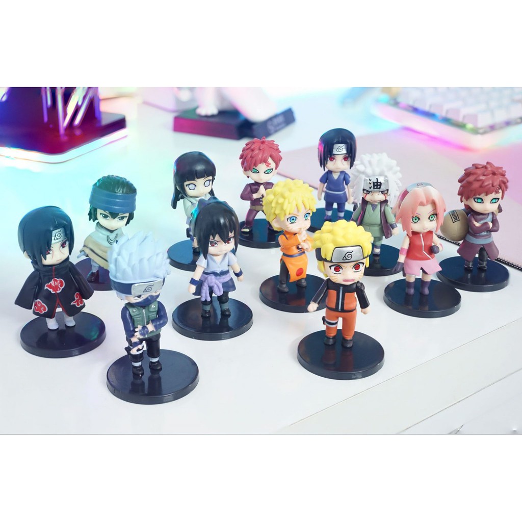 SET 12 MÔ HÌNH NARUTO CHIBI 7CM