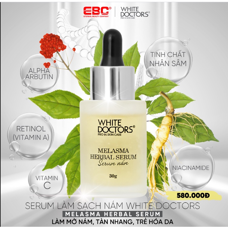 Serum loại bỏ nám White Doctors Melasma Herbal Serum 30g