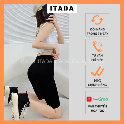 Quần Legging Lửng Nữ ITADA Cạp Chun Cao Cấp, Quần Legging Thun Ngố Co Giãn Tốt Dáng Ôm - QVL44