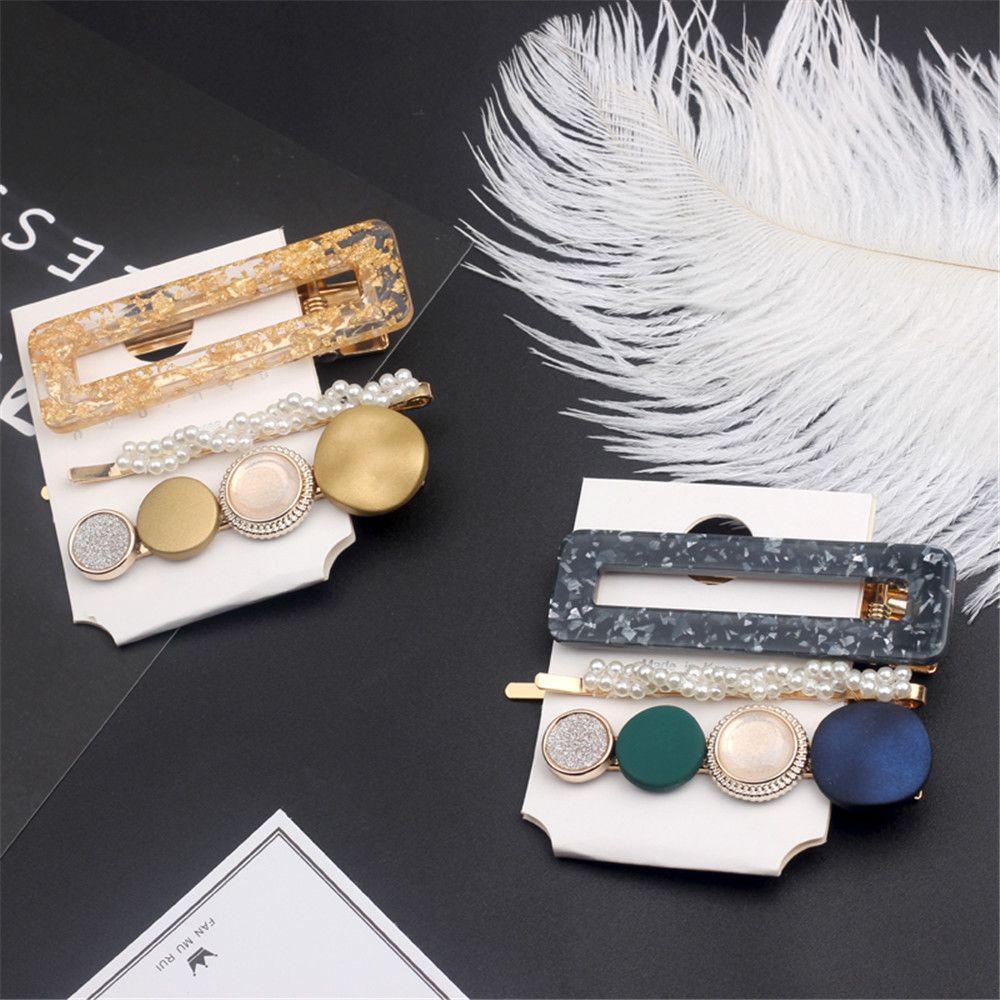 BORAG Set 3 Kẹp Tóc Ngọc Trai Thời Trang Cho Nữ