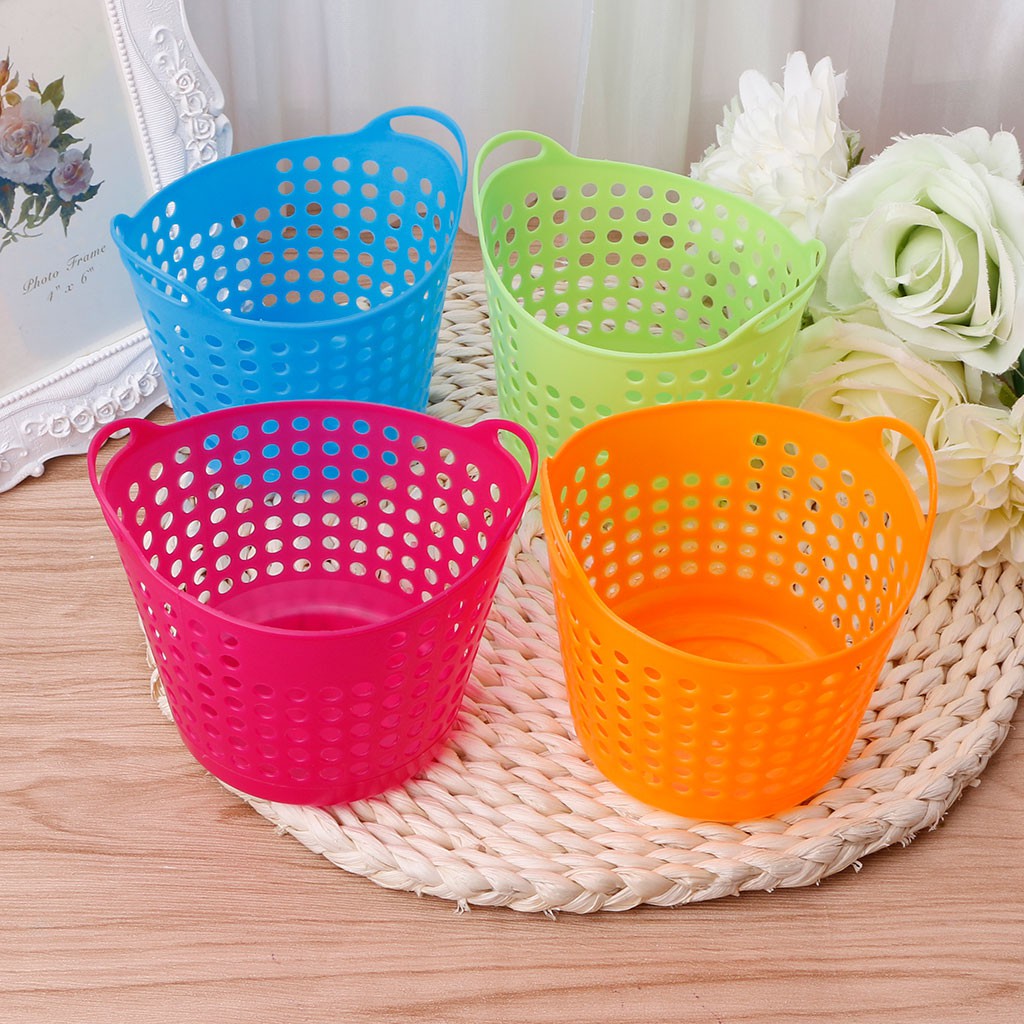 Rổ nhựa đựng đồ dùng trang điểm rác thải để bàn tiện dụng