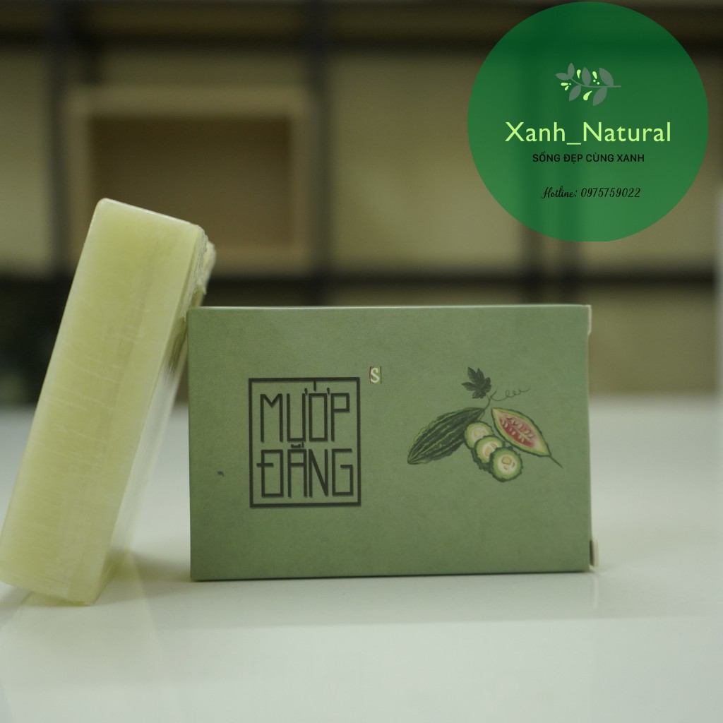 Soap, Xà Phòng Mướp Đắng Sinh Dược Organic Làm Dịu Dị Ứng, Mát Da, Ngừa mụn_100% Thiên Nhiên