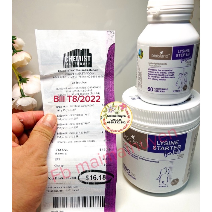 Lysine Bioisland Tăng chiều Cao cho bé