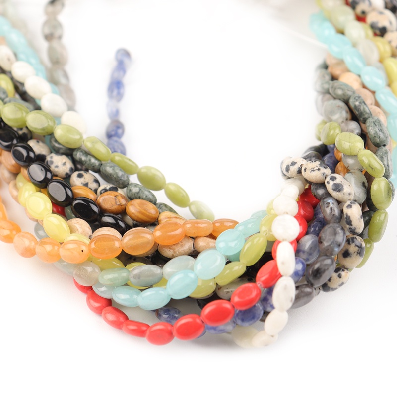 DIY Imitation Oval Shape Spacer Beads Multicolor For Making Accessoires 6x8mm