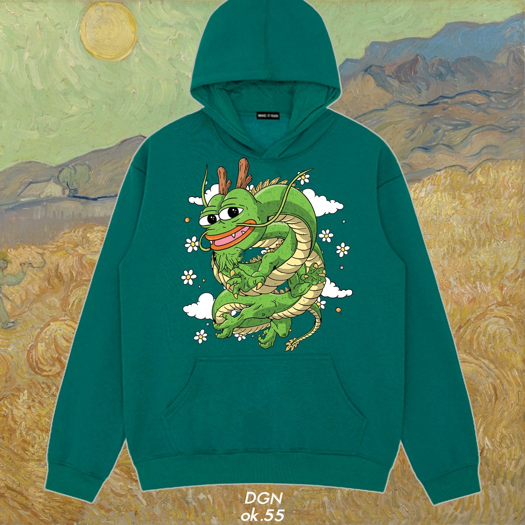 áo hoodie nỉ hình rồng cute OK.55