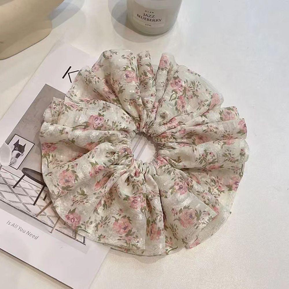 Dây Cột Tóc Họa Tiết Hoa Phong Cách Hàn Quốc Ngọt Ngào Xinh Xắn WMES15H