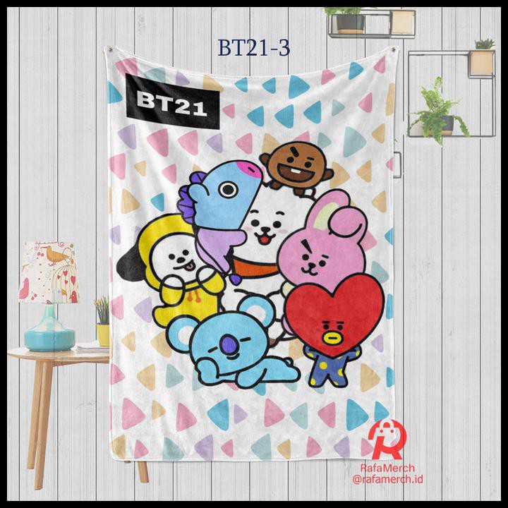 Chăn In Hình Bt21 Bts Series - Bt21-1 Nhỏ Kkb426