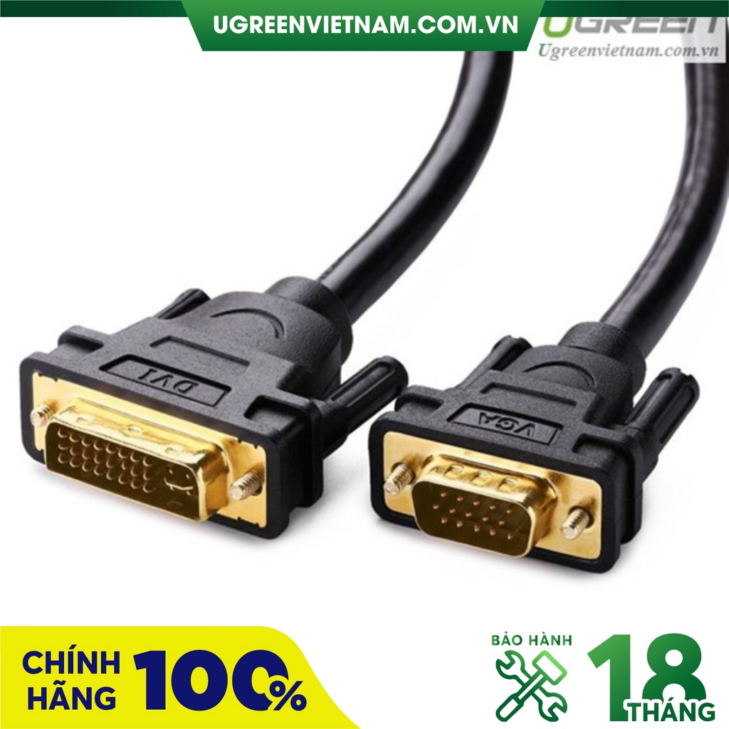 Cáp chuyển đổi DVI 24+5 sang VGA dài 3m Ugreen 11618