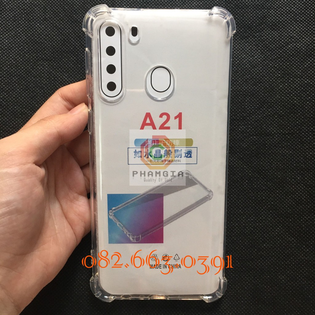 Ốp lưng Samsung A21 chống sốc dẻo trong suốt ốp siêu dày siêu bền