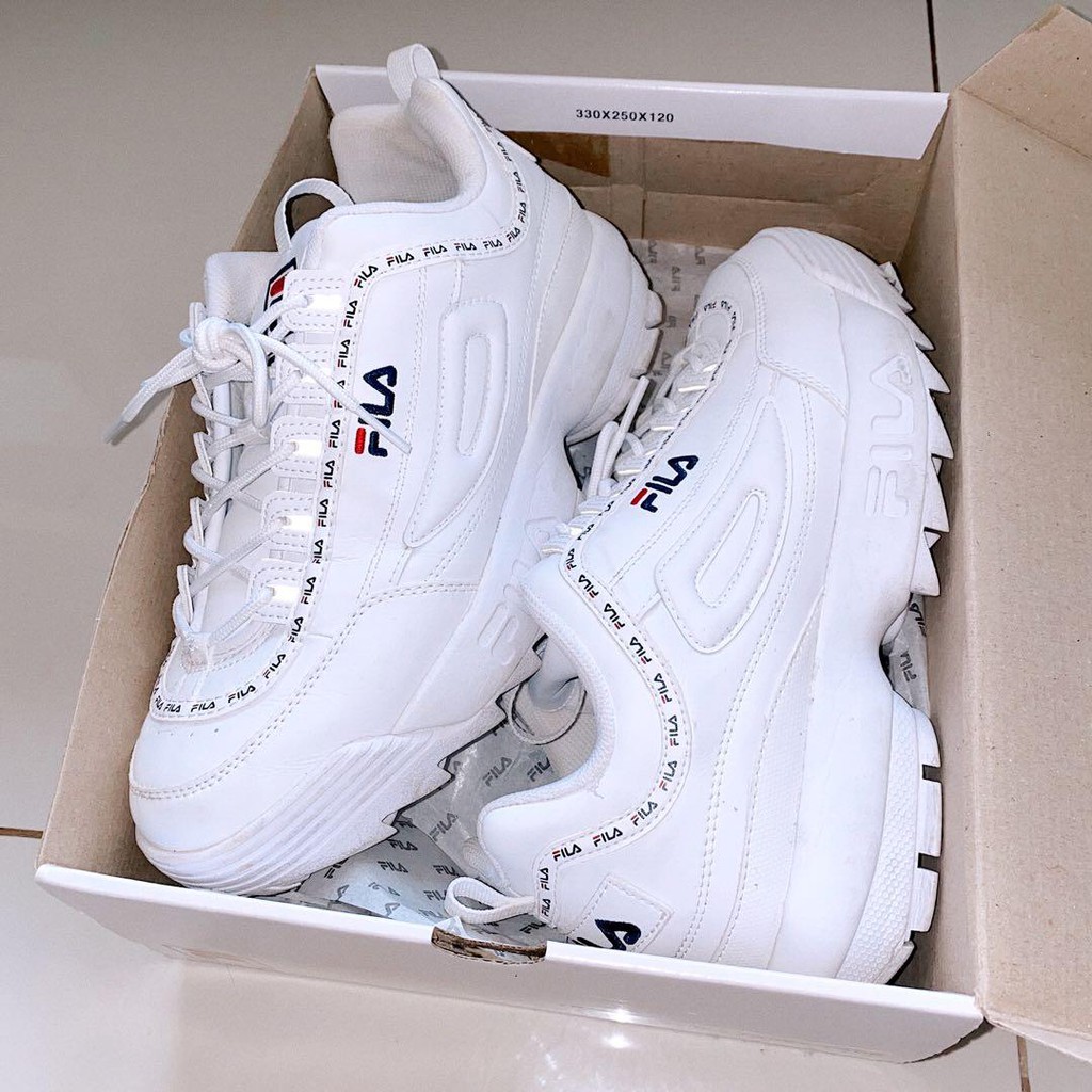 Giày FILA Chính Hãng 🔴FREESHIP🔴 Giày Fila Disruptor II Tapey Tape - Fila Cá Mập Chuẩn Auth Hàn Quốc Tôn Dáng