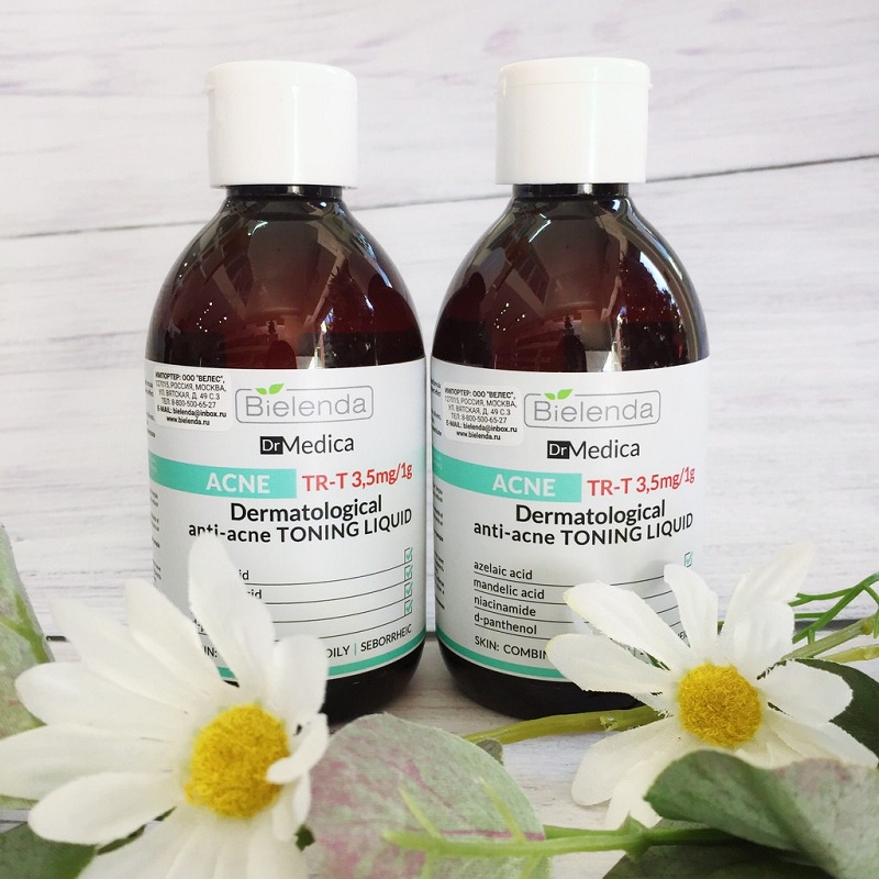 Toner Bielenda Dr Medica Anti-acne Dermatological Toning Liquid làm sạch sâu &amp; dịu da, giảm mụn, kiềm dầu nhờn