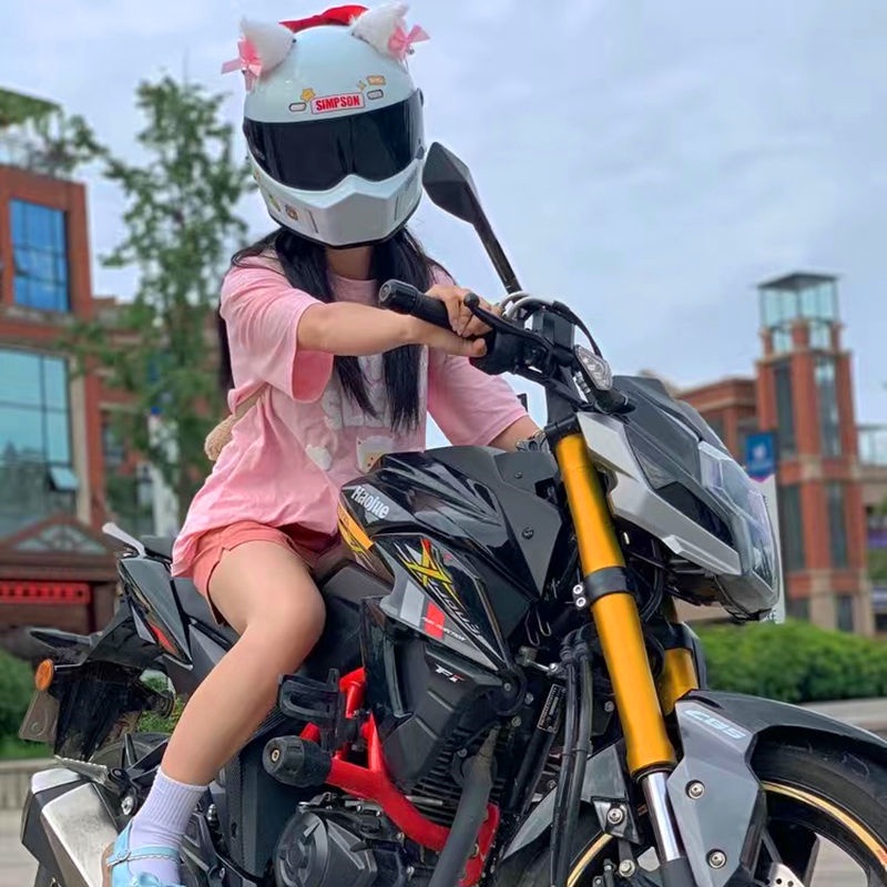 Mũ Bảo Hiểm Gắn Tai Mèo Đáng Yêu Dành Cho Nữ