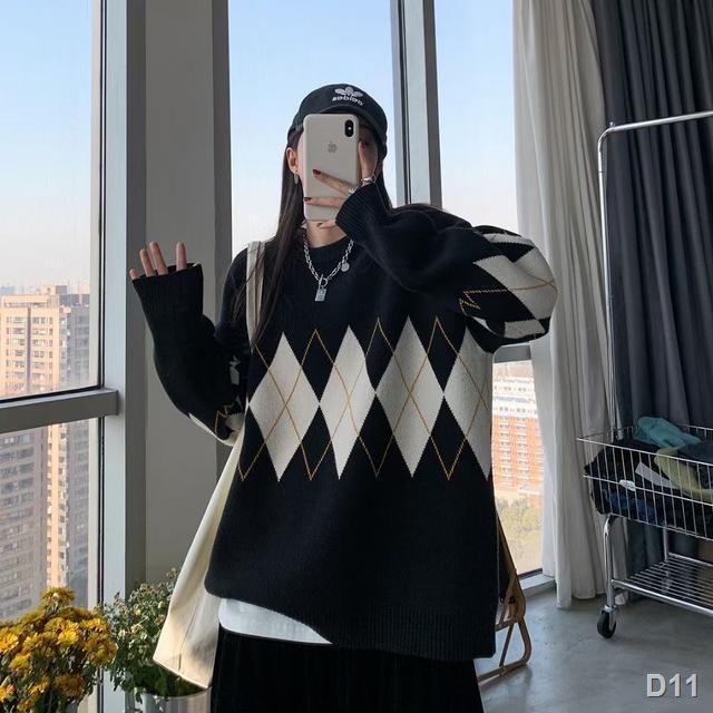 👗AOHUI👗Bộ đồ bà bầu mùa thu mới áo len chui đầu cổ tròn cho bà bầu áo len dệt kim lỏng lẻo + quần nâng bụng bộ đồ hai