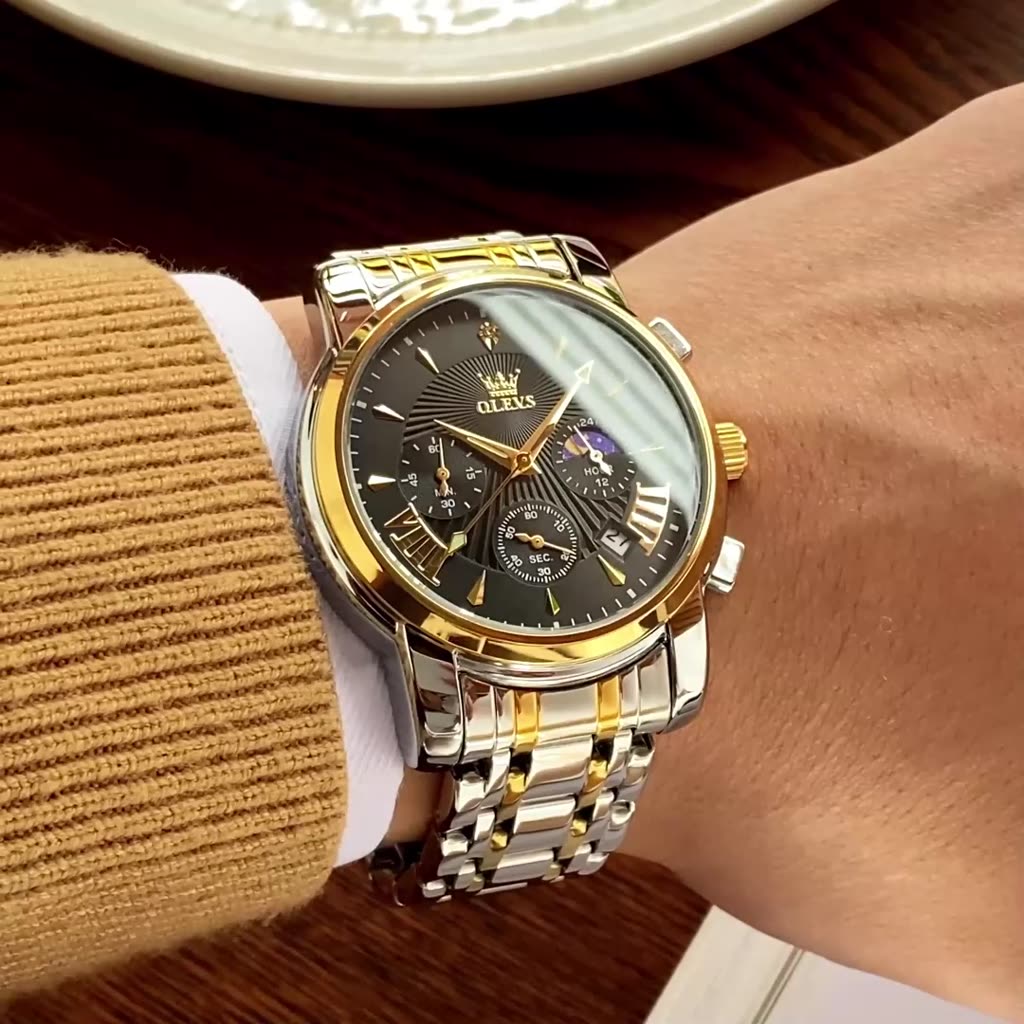 Đồng hồ nam OLEVS 2892 chính hãng chống nước dạ quang thời trang với hộp cao cấp | BigBuy360 - bigbuy360.vn