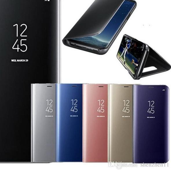 Ốp Điện Thoại Mặt Kính Trong Suốt Có Giá Đỡ Cho Samsung J7 Pro