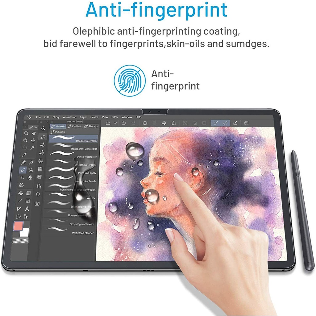 Miếng Dán Bảo Vệ Màn Hình Cho Galaxy Tab S8 Ultra 14.6 S8 S7 Plus Ultra FE 12.4 S6 A8 A7 10.4 Lite 8.7 Tab A 10.1 8.0 P205 S5E 10.5