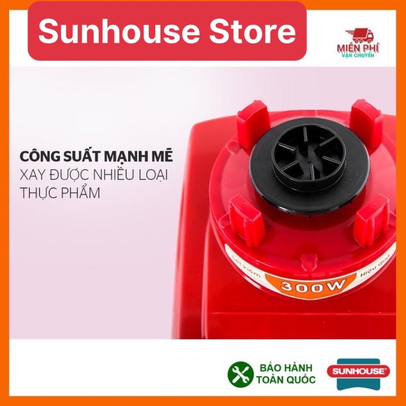 MÁY XAY SINH TỐ SUNHOUSE SHD5115, BẢO HÀNH TOÀN QUỐC, MÁY XAY SINH TỐ CỐI THỦY TINH, LƯỠI DAO SẮC BÉN