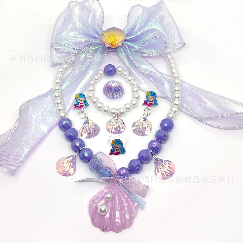 Bộ Trang Sức Vòng cổ Bông Tai Mới Cho Bé Gái