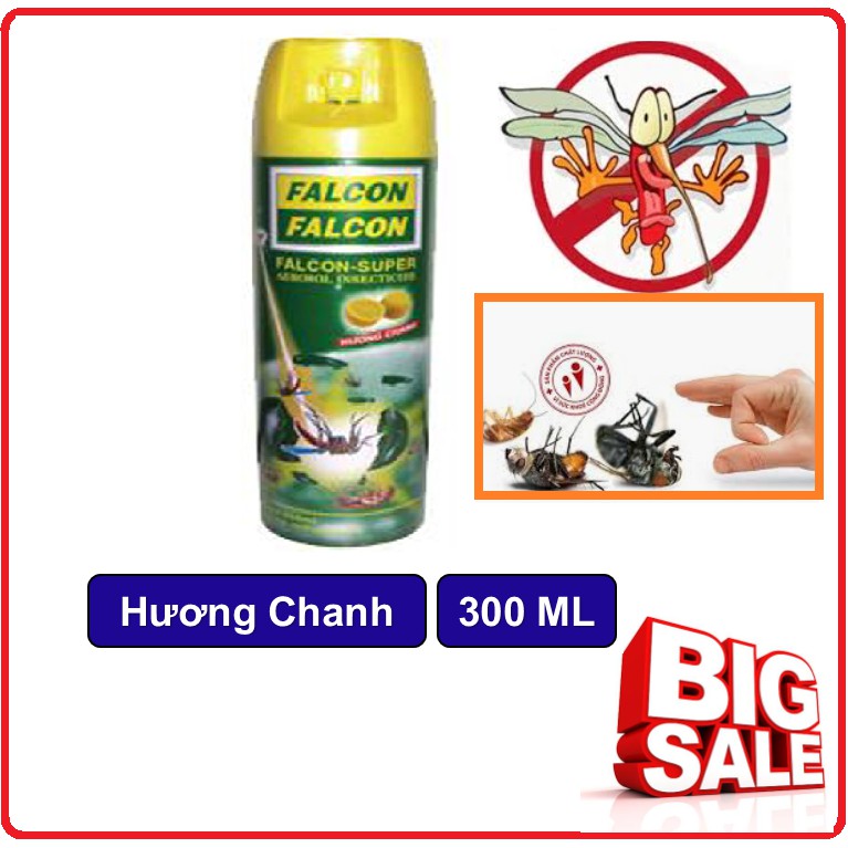 Bình Xịt Muỗi FALCON Chanh 300ml