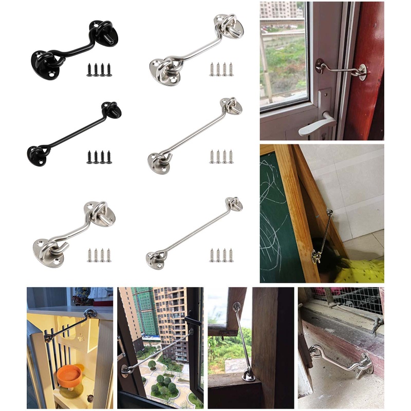 Chốt Cửa Phòng Tắm Bằng Thép Không Gỉ Kèm Ốc Vít Tiện Dụng