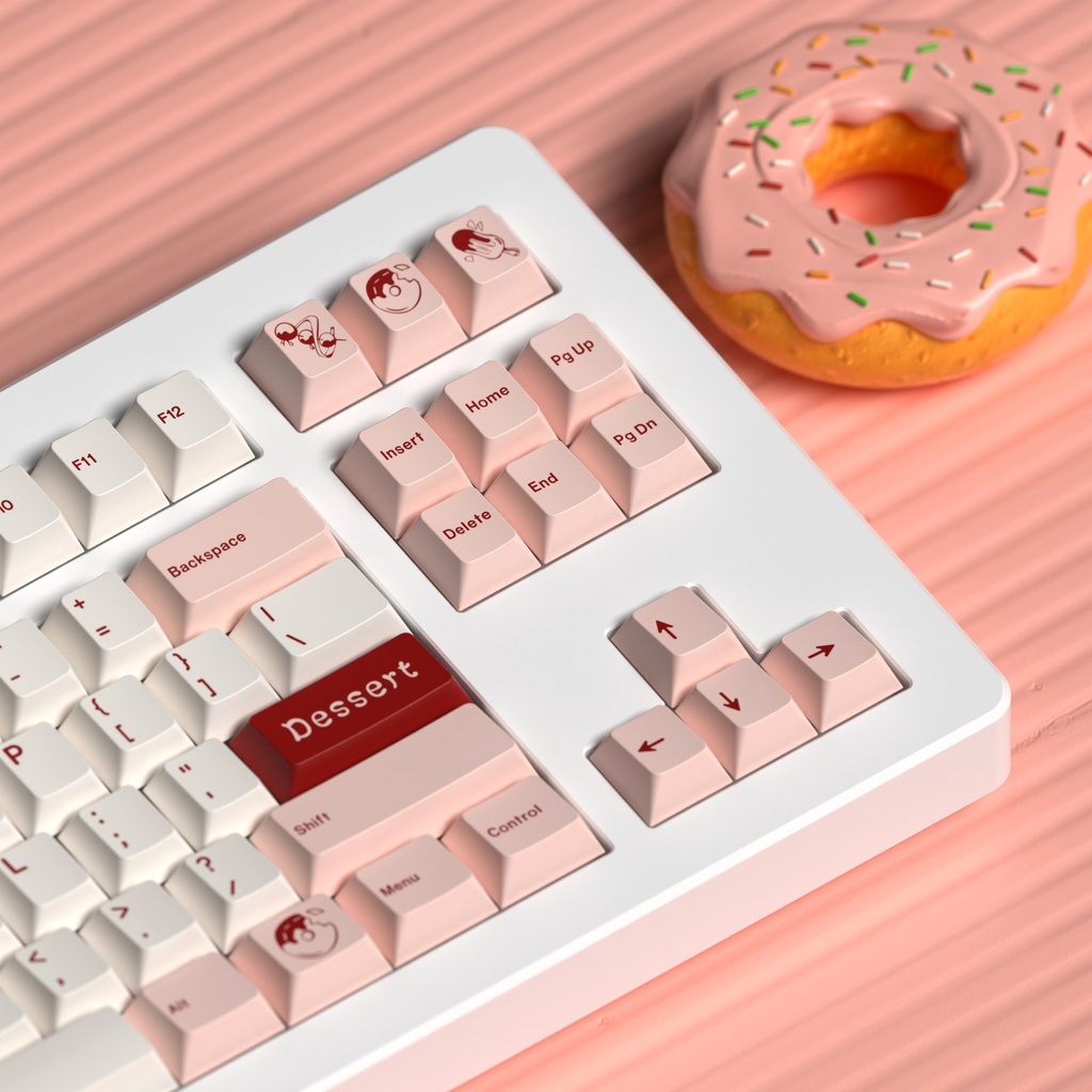 【JKDK】Dessert keycaps cherry profile Dye-sublimation customized 68 84 87 96 104 keyboard keycaps