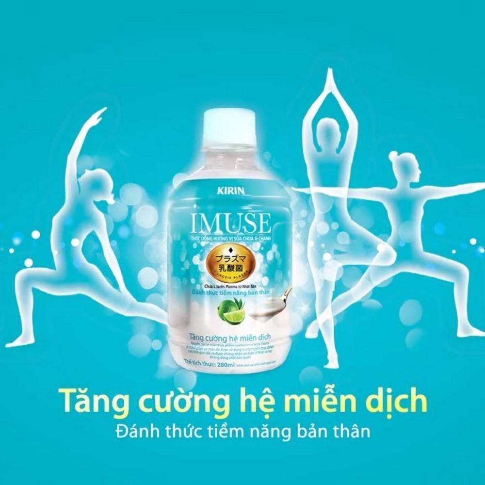 Lốc 6 chai  Sữa chua uống imuse Kirin 280ml