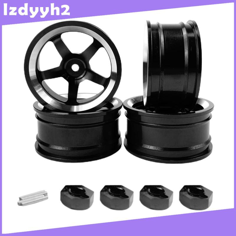 Bộ 4 vành bánh xe bằng kim loại màu xanh dương cho xe điều khiển từ xa MN86KS MN86 MN 1 / 12