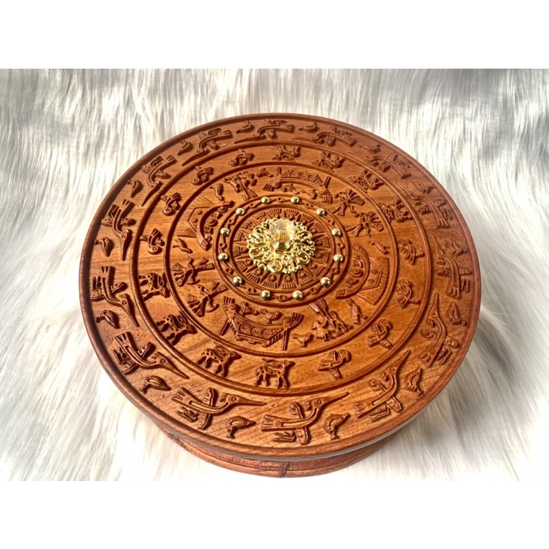 Khay bánh kẹo trống đồng đông sơn phong cách cổ truyền gia tộc