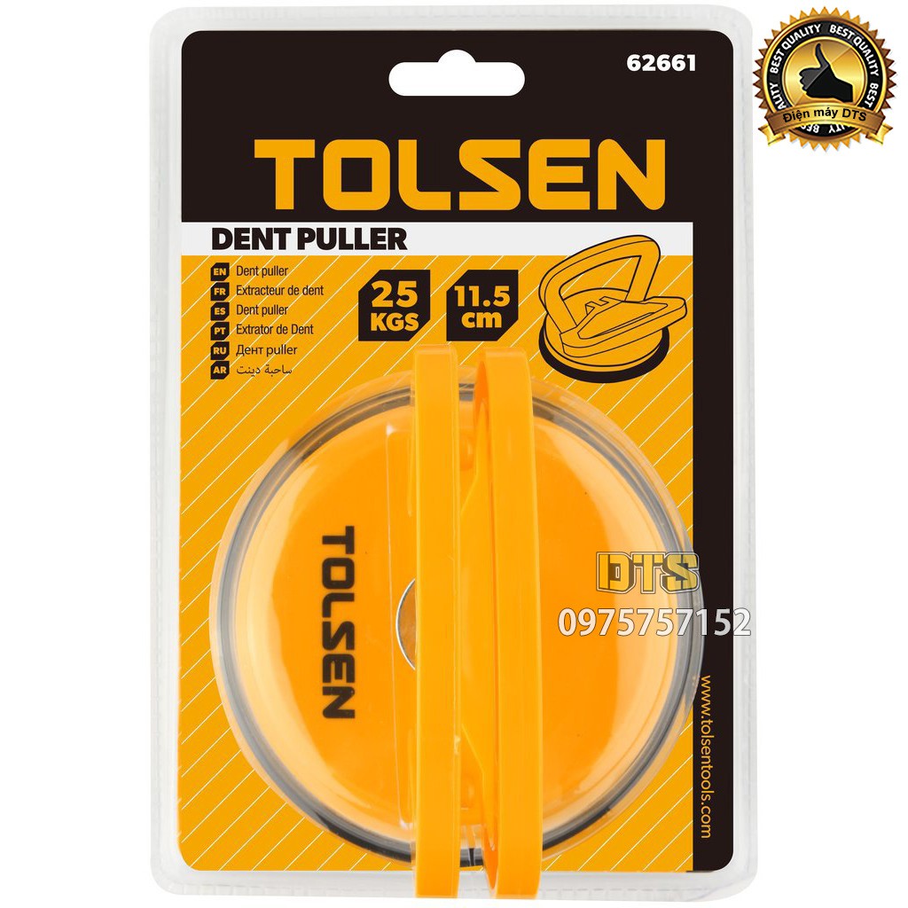 Tay hít kính đơn cầm tay, hút kính 1 chấu cầm tay TOLSEN 115mm, hút gạch thân nhựa ABS siêu bền, nâng kính tối đa 25kg