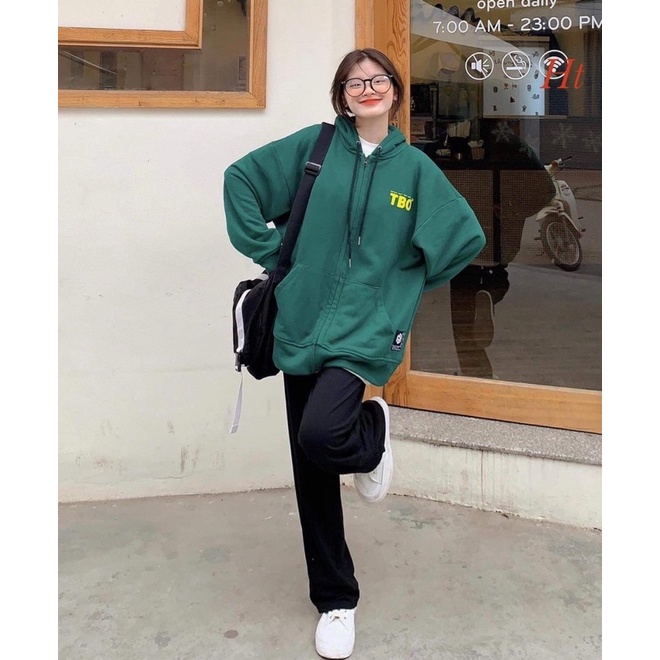 Áo khoác nỉ cotton rêu TBO HT12