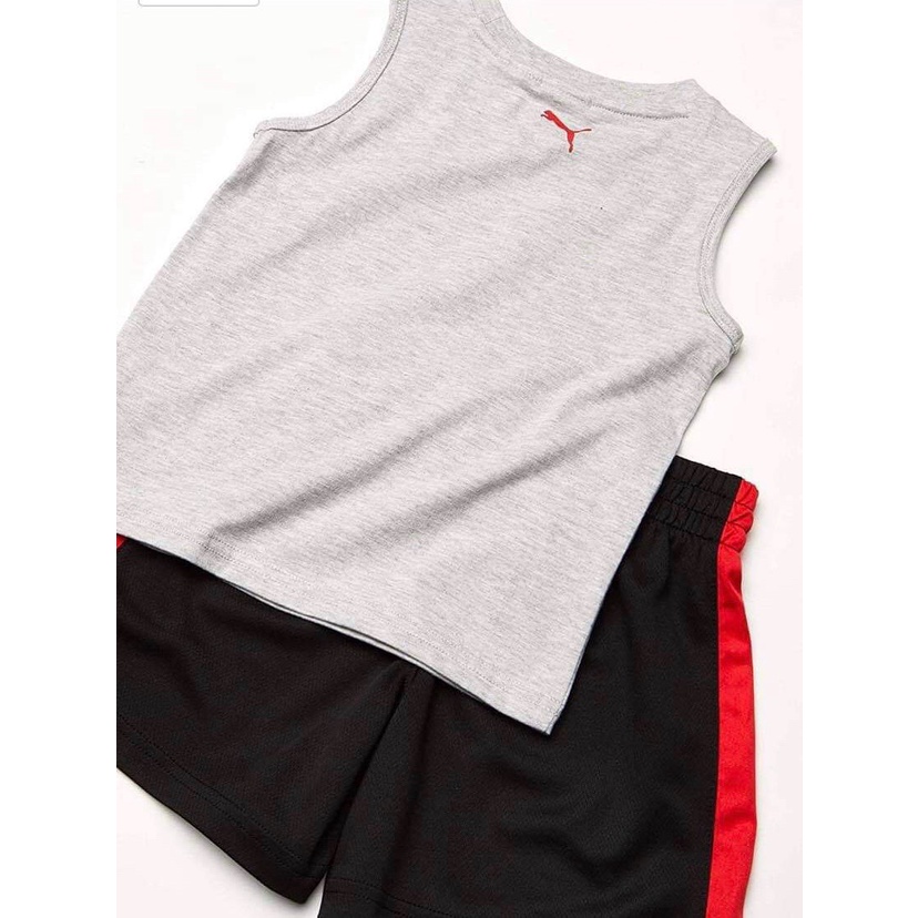 BỘ NGẮN CÓ TAY VÀ SÁT NÁCH THỂ THAO PUMA CHO BÉ TRAI 7-24KG