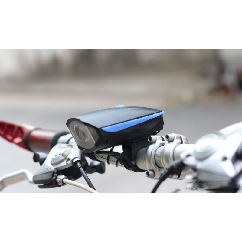 Đèn Còi XE ĐẠP sạc USB 7588 CHỐNG NƯỚC TUYỆT ĐỐI SPEAKER BICYCLE LIGHT