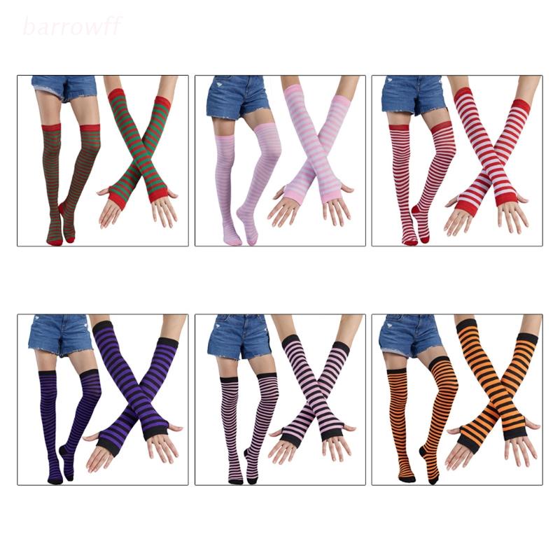Set Tất Ống Dài + Đôi Găng Tay Len Ấm Áp Xinh Xắn Cho Nữ