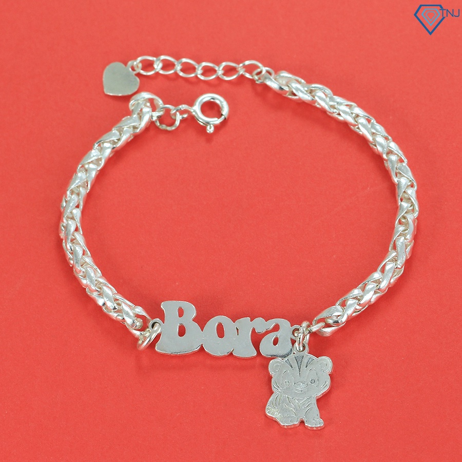 Vòng bạc cho bé khắc tên theo yêu cầu LTT0084 Trang Sức TNJ