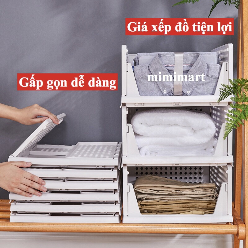 [Trending 2021] Giá để đồ đa năng gấp gọn trong 3s.Ngăn kệ phân chia tủ quần áo