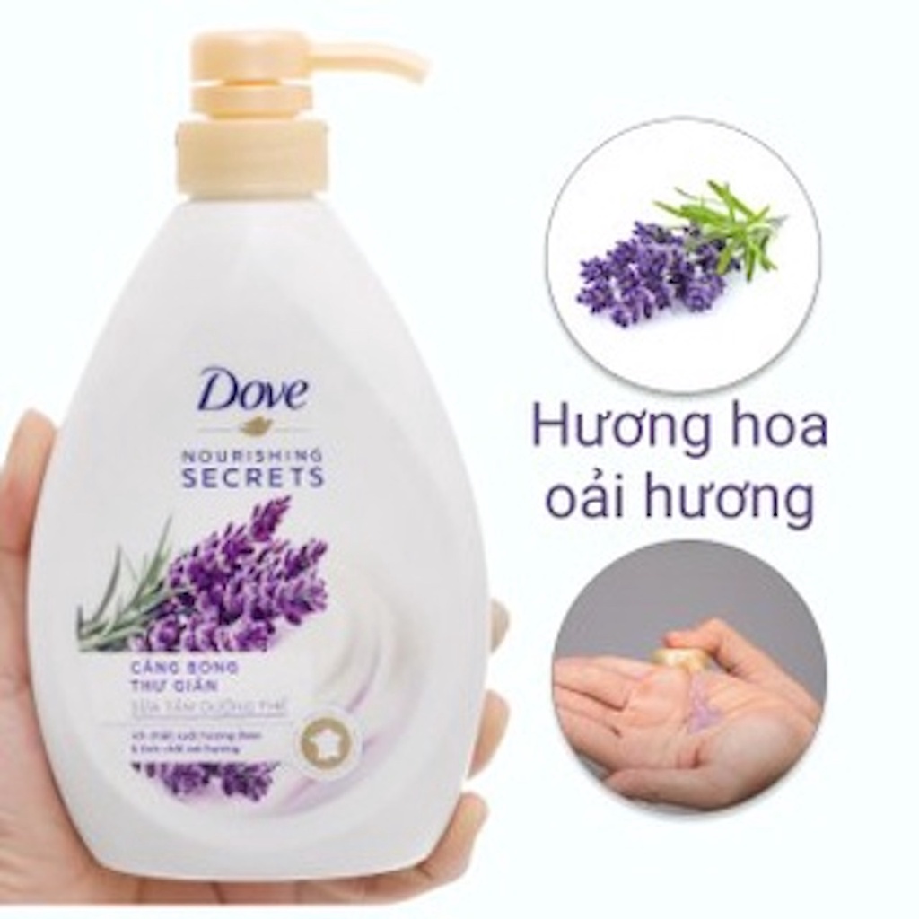 Sữa Tắm Dưỡng Thể Từ Thiên Nhiên Dove Căng Bóng Thư Giãn Với Chiết Xuất Lavender Và Hương Thảo 530g (Việt Nam)