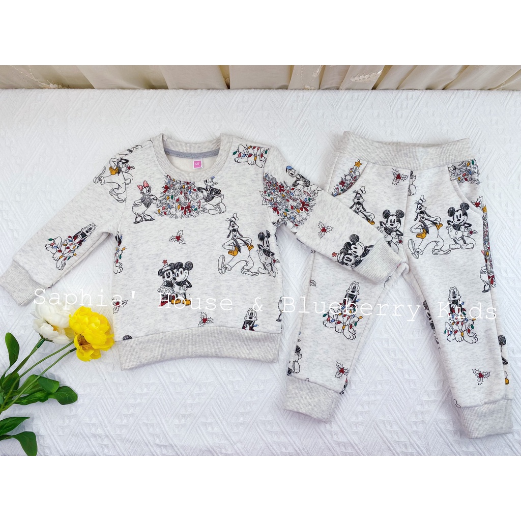 Bộ nỉ bông Gap dư xịn  bé trai, bé gái siêu ấm