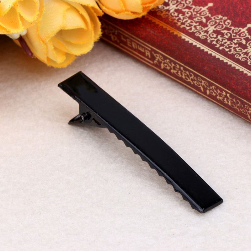 Set 10 kẹp tóc cá sấu bằng kim loại cỡ 5.5cm DIY