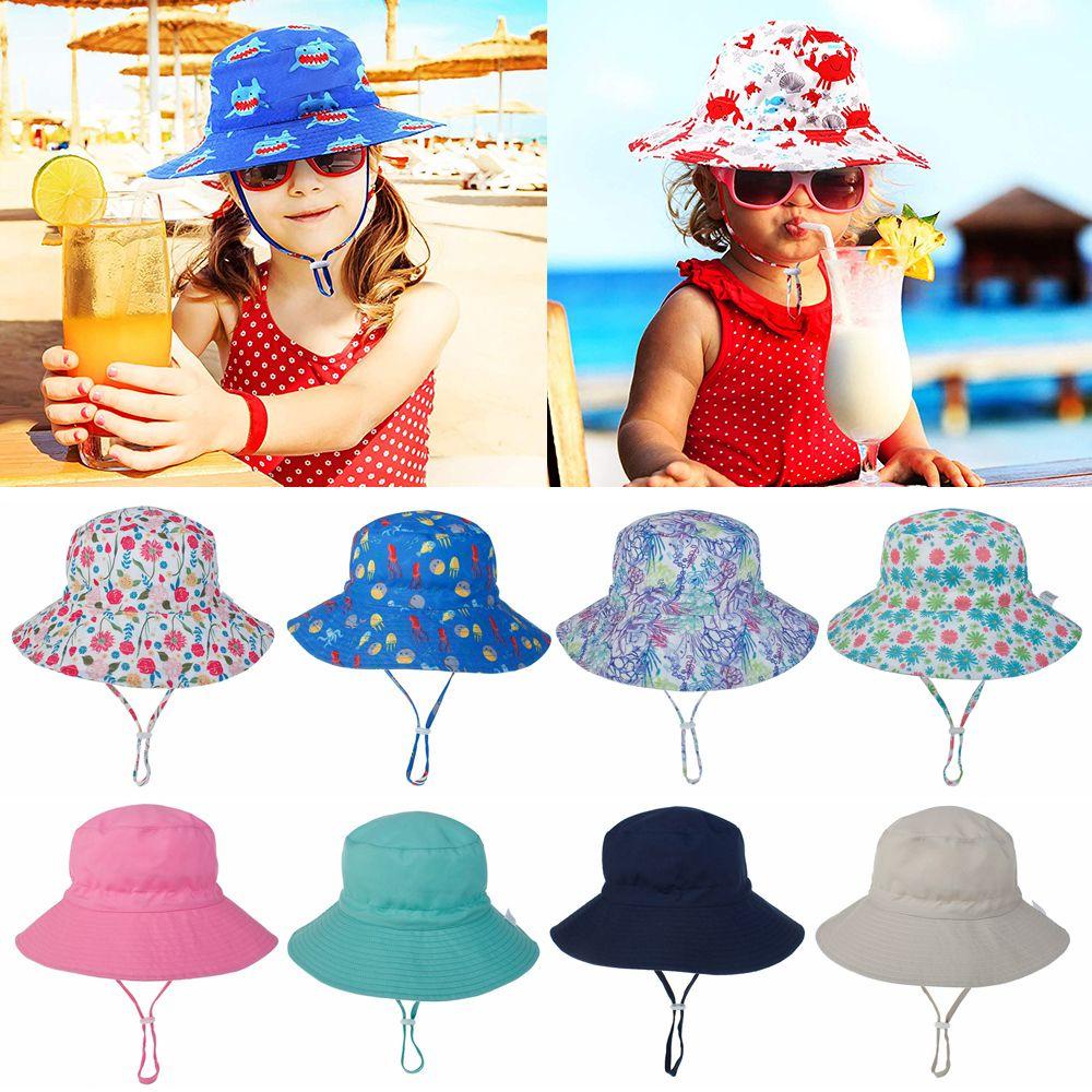 Mũ Tai Bèo Chống Nắng/Tia UV Vành Rộng Có Dây Điều Chỉnh Được MIHAN1 Cho Bé 0-8 Tuổi Đi Biển
