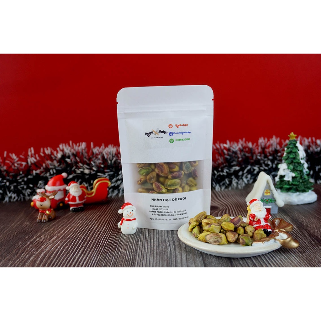 Nhân hạt dẻ cười loại đặc biệt, nguyên liệu làm kẹo nougat trang trí bánh 100g