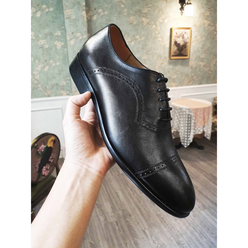 (Cao cấp) Giày Oxford Toroshoes Da Bò M626 Đen