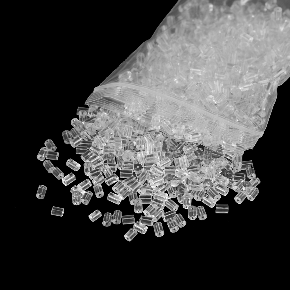 Hạt chốt chặn phía sau khuyên tai ST.KUNKKA silicone cao su dẻo trong suốt thay thế ngăn ngừa khuyên tai bị rơi