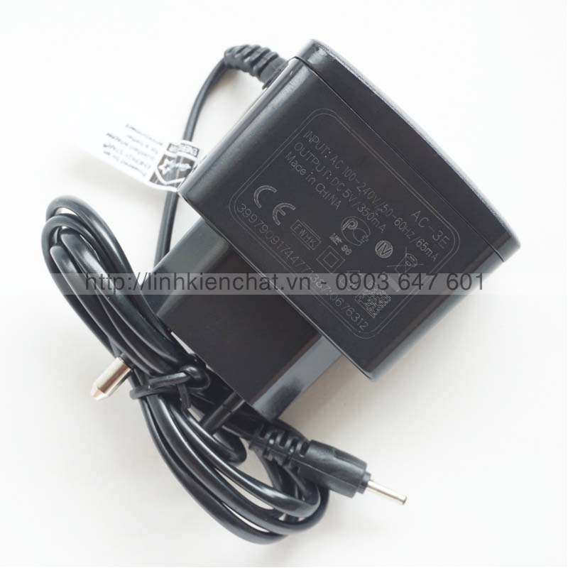Sạc Nokia chân Kim nhỏ AC-3E Zin - Hàng nhập Khẩu