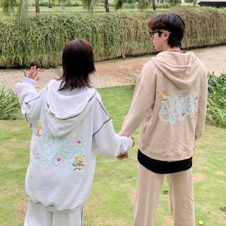 Jacket Play with me- áo khoác hoodie zip chất liệu chân cua dày dặn