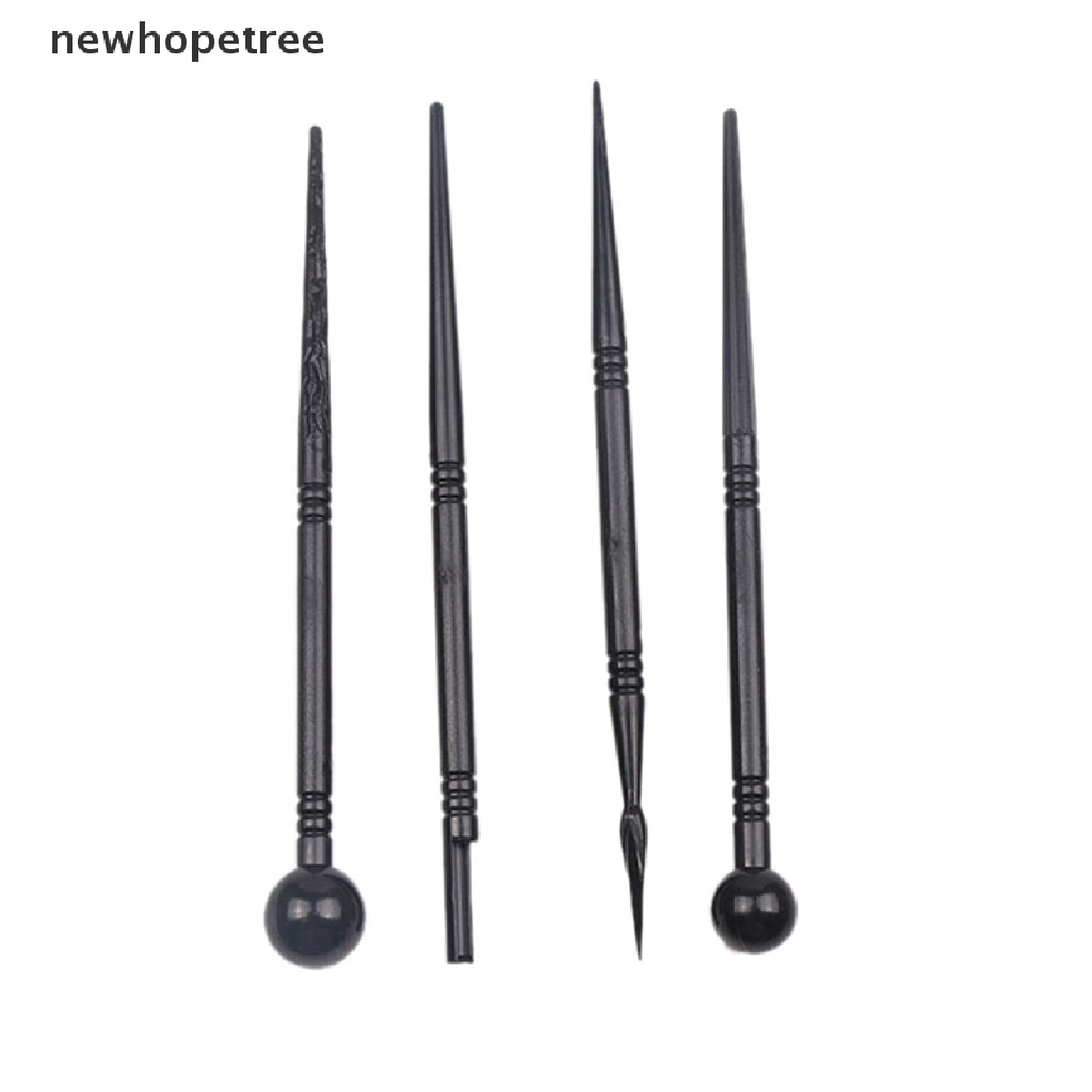 Set 4 bút chạm khắc hoa văn trang trí bánh kem tiện lợi