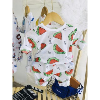 Quần Áo Trẻ Em Đồ Bộ Coton Giấy Dài Tay Cho Bé Từ 5kg - 14kg