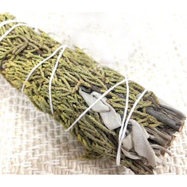 PROTECTION_Xô Thơm Trắng &amp; Bách Xù (White mix Juniper)_SAGE GARDEN