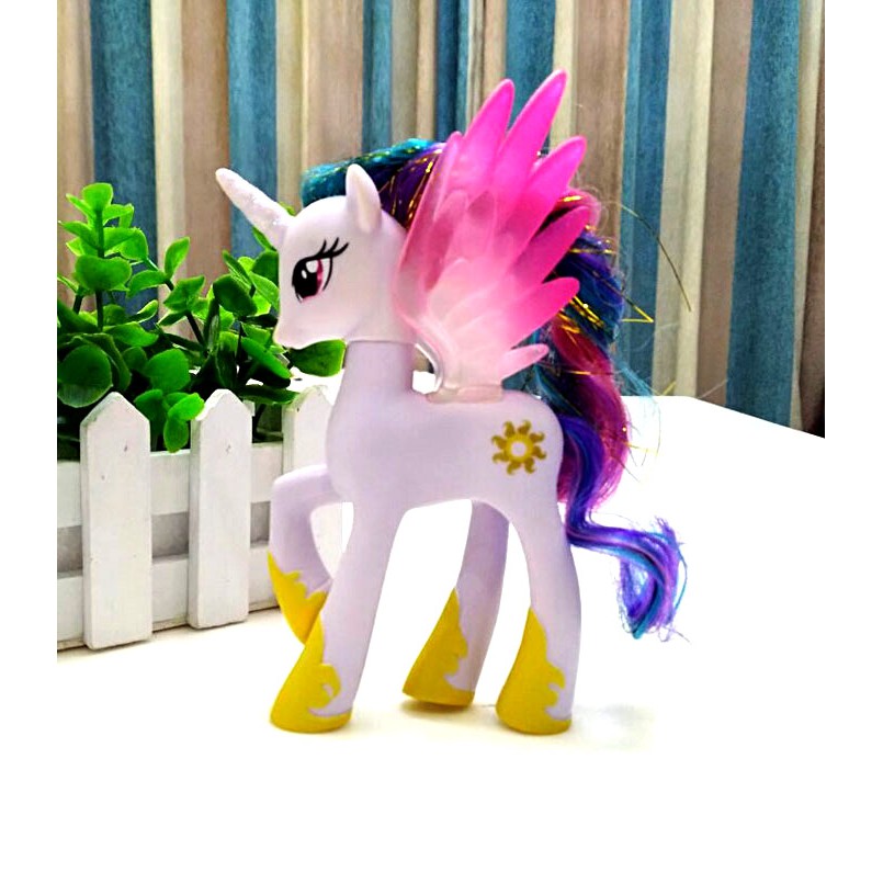 Combo Đôi Bạn Cùng Tiến Thiên Thần Pony14cm (Twilight Sparkle&amp;Rarity)Tặng 2 Lược Chải Tóc