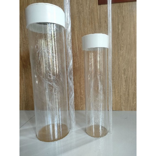 Ống nhựa trong suốt acrylic bịt một đầu, lọ nhựa cắm hoa, trang trí, lò, bẫy rong VN DIY