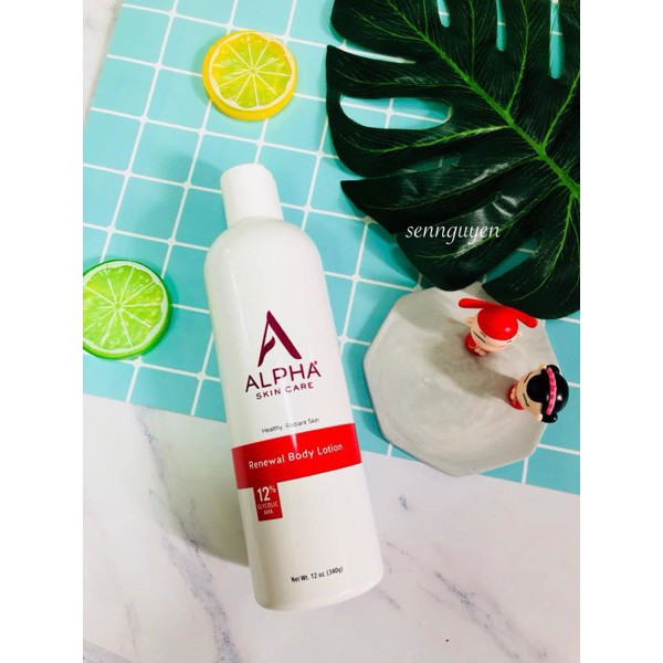 (Bill) Dưỡng Thể Làm Mềm Mịn Sáng Da Alpha Skincare Renewal Body Lotion 12% AHA 340g | BigBuy360 - bigbuy360.vn